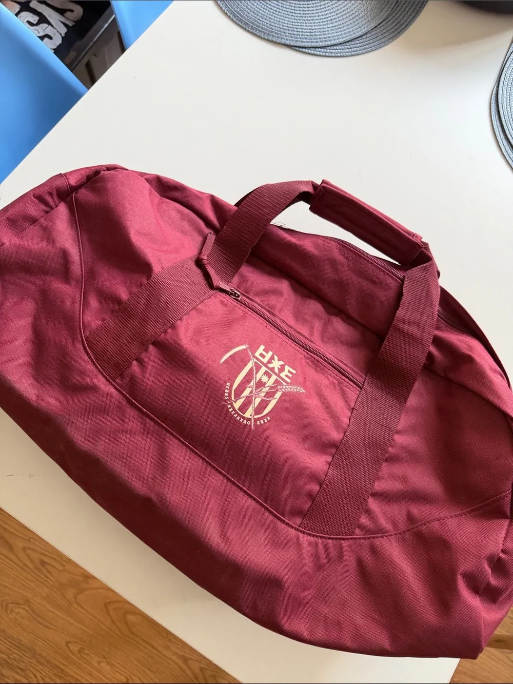 My Chemical romance KCR Maroon  Duffel Bag with DEER and wheat shirld Emblem